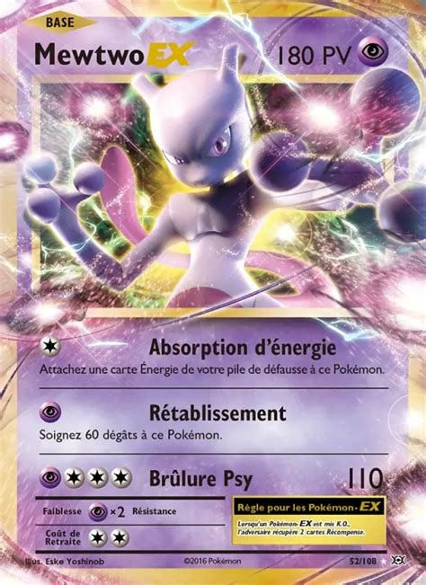 Carte pokemon mewtwo ex evo 52