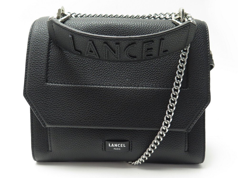 Maroquinerie ninon m cuir noir avec bandouliere