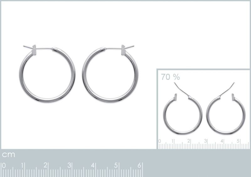Creoles argent 925 rhodie 79920