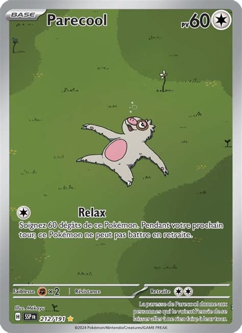 Carte pokemon parecool ssp 212 pca 9.5