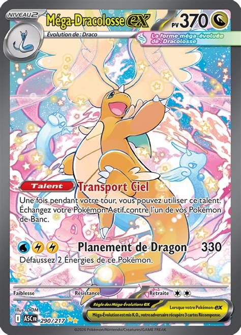 Carte pokemon mega-dracolosse ex asc 290/217