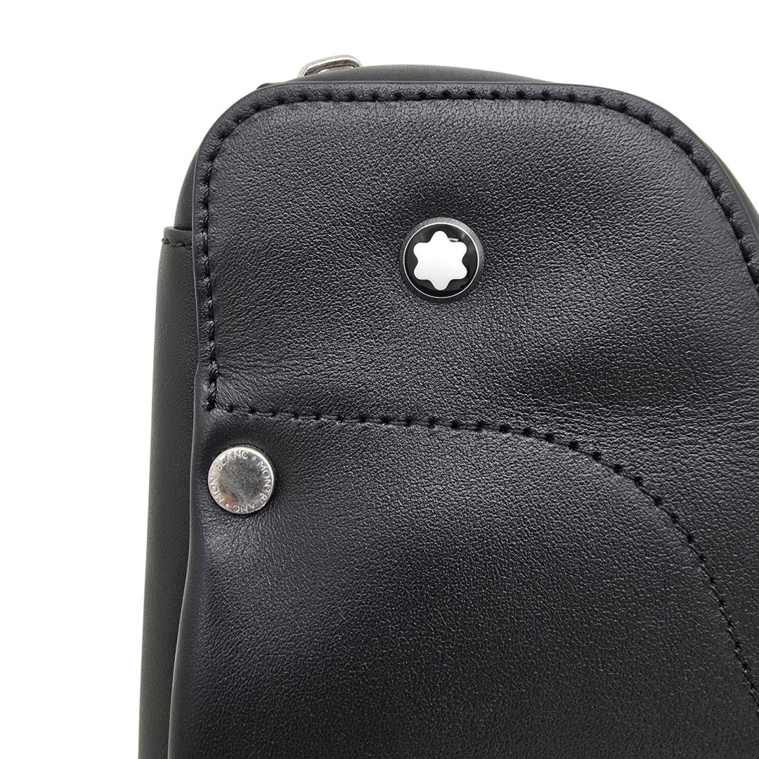 Sacoche meisterstuck selection soft sling bag cuir noir avec bandouliere