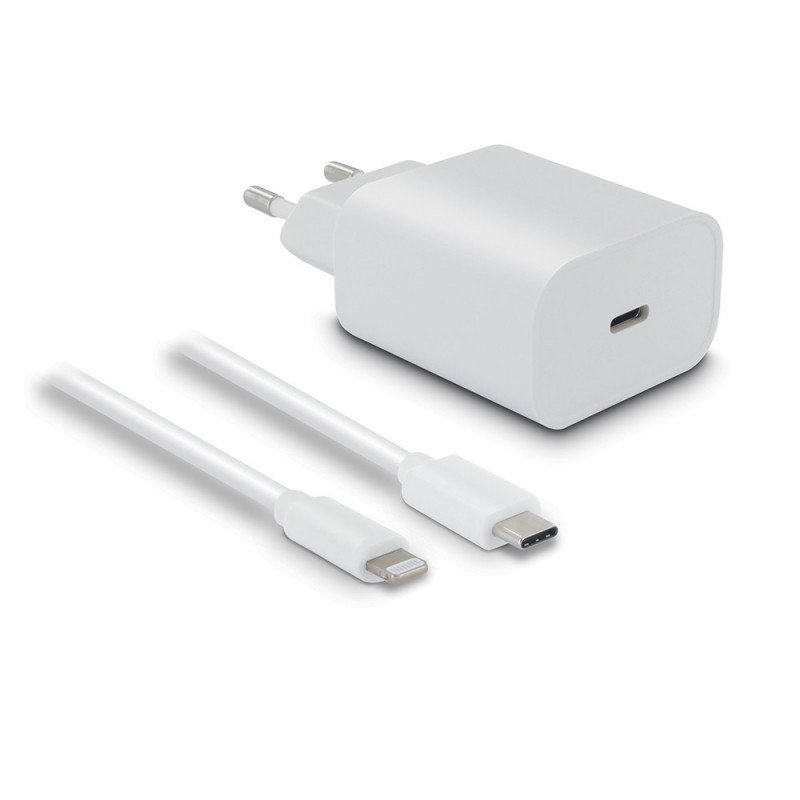 Pack chargeur secteur usb-c 20w + cable usb-c vers lightning