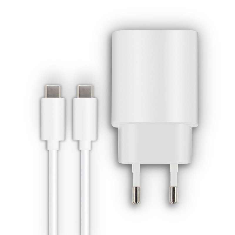 Pack chargeur secteur usb-c 20w + cable usb-c vers usb-c