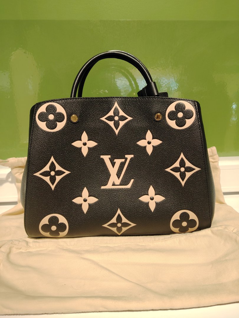 Maroquinerie montaigne mm cuir epi monogram noir avec bandouliere