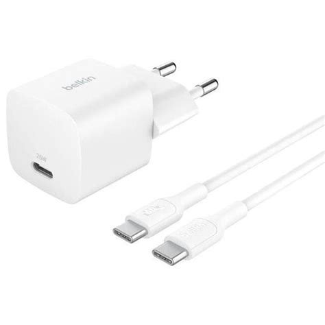 Chargeur boostcharge 25w usb-c usb-c blanc