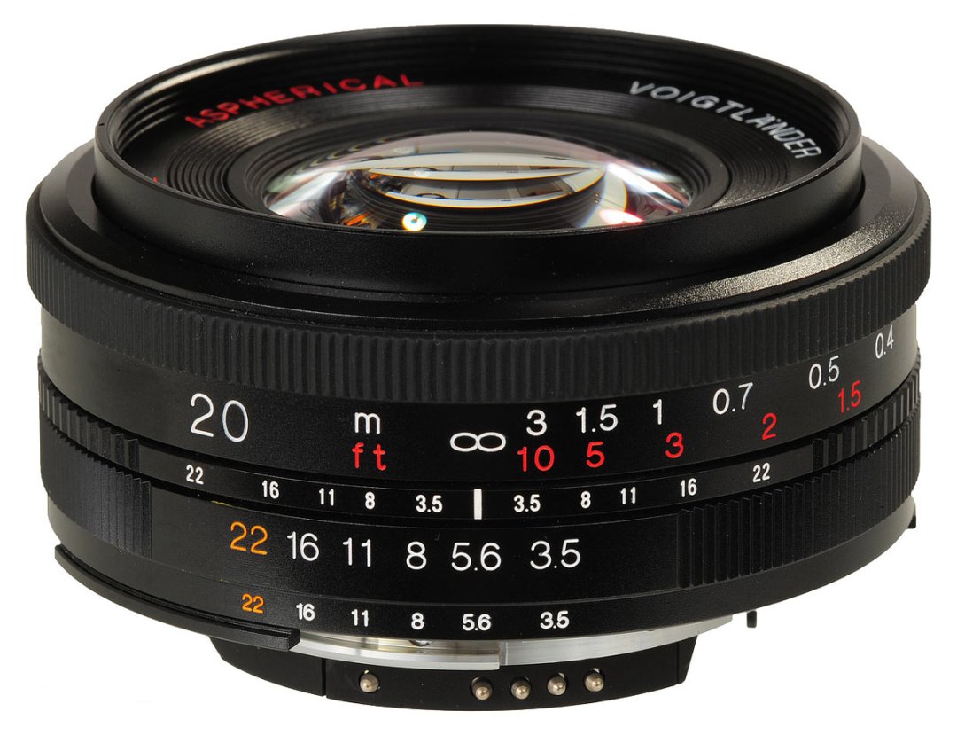 Objectif color-skopar 20mm f3.5 sl 20mm f/22 - f/3.5 nikon f / pentax k / canon ef