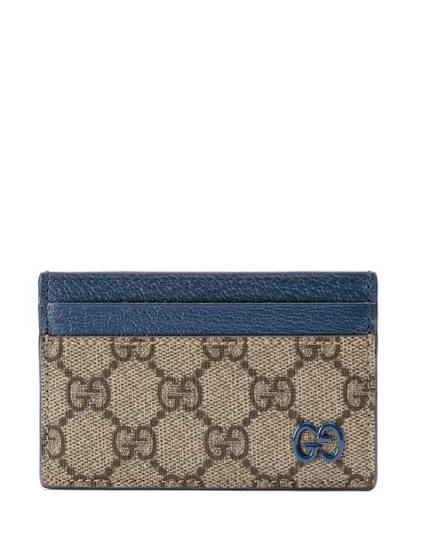 Porte cartes essence classic toile finition cuir bleu