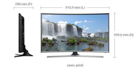 Tv incurve 101cm / 40" ue40j6300awxzf led 1920 x 1080