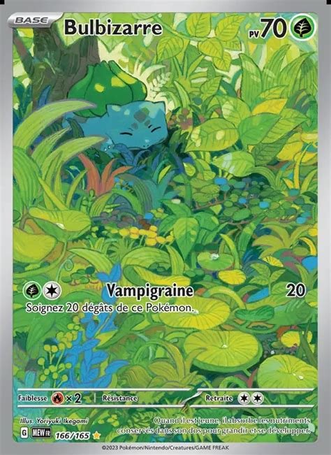 Carte pokemon bulbizarre mew 166