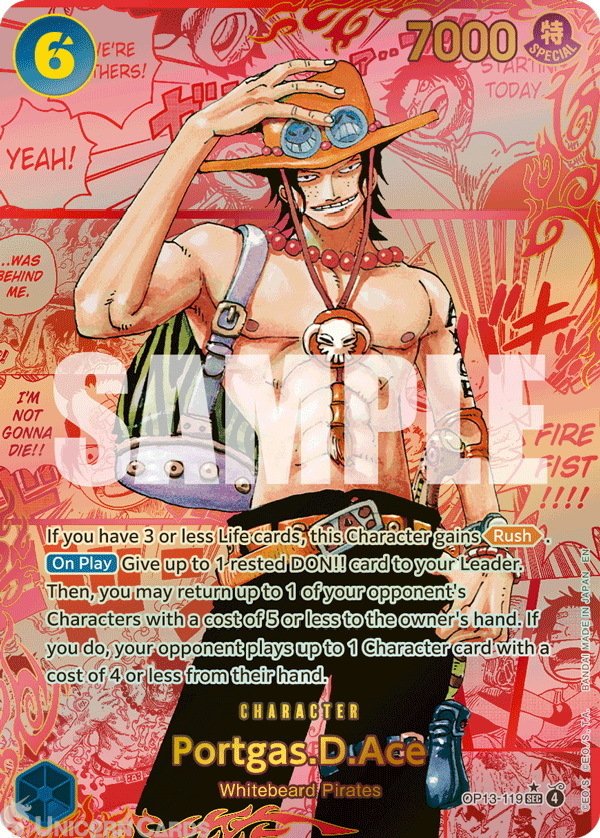 Carte one piece portgas d ace op13-119